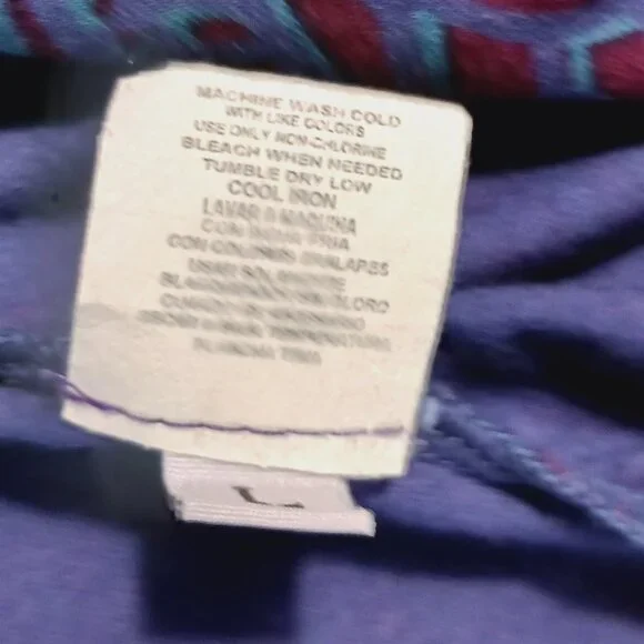 One World, Large, Butterfly Print Wrap, Ruched Sleeves, Blue/Purple/Maroon, Boho - Picture 16 of 16